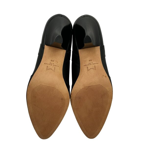 Marc Fisher Carissa Heeled Western Leather Bootie Womens 8M Pointed Toe Black NW - Picture 9 of 12